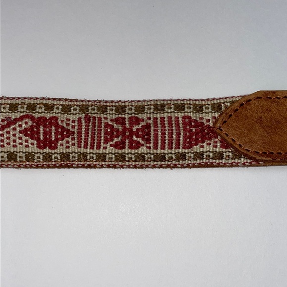 Vintage Style Embroidered leather belt.  34” - Picture 6 of 7